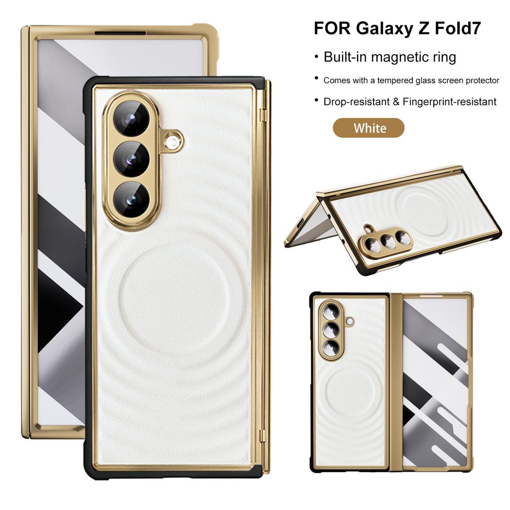 Για Samsung Galaxy Z Fold7 Πολυτελής Μαγνητική Δερμάτινη Κάλυψη: Επιμεταλλωμένο TPU 6-Στρωμάτων Προστασία με MagSafe, Ανθεκτικό σε Δακτυλικά Αποτυπώματα & Λάδια