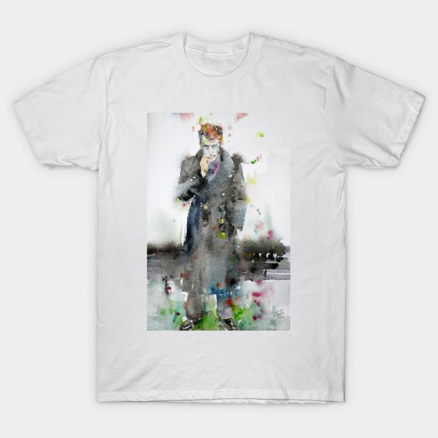 

Men Black Print T-shirt James Dean Watercolor Portrait .3 No-Cut Transfer Paper Print Cotton Tshirt M