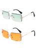2-3 PCS Women's Rimless Rectangle Sunglasses Fashion Tinted Lens UV Protection Trendy Shades