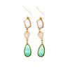 Emerald Green Teardrop Crystal Earrings for Women