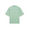 Li-Ning Plain Text Logo Half-Zip Loose Short Sleeve Polo Shirt Unisex Polo Shirts Light-Leaf-Green APLS018-3