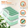 2Pcs Silicone Freezer Mold with Lid Reusable Stackable Soup Freezer Fresh-keeping Trays Container For Storing Food Meal Sauce