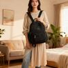 Nylon Oxford Canvas Backpack For Women With Zipper Closure And Inner Pockets For Daily Use