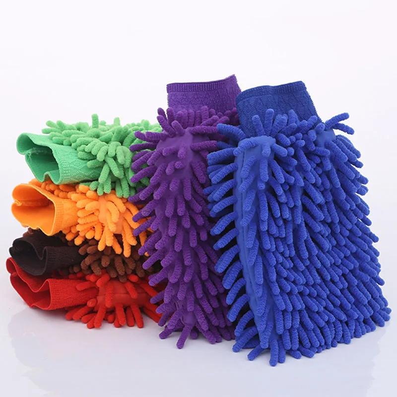 Car Wash Gloves Chenille Gloves Plush Rag Thickened Double  Sided Usable Supplies Cleaning Tools  Automotive Accessories Detail
