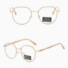 Photochromic Anti Radiation Eyeglasses For Women/Men Milk Tea Color  Anti-blue Glasses Frame Anti rad Sun Adaptive Glass Metal Round Female Sunglasses
