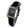 PABLO RAEZ Bestseller Gold Square Women's Watch with Black Leather Strap - Fashionable, Simple, Waterproof, INS Style