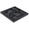 Black Shower Floor Drain 10x10cm Copper Floor Drain Strainer for Hotel Bathroom Balcony