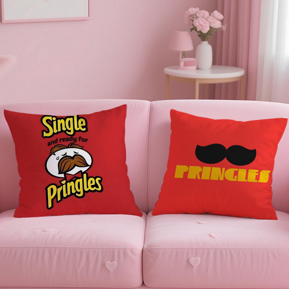 Classic P-Pringles Cushion Cover Comfortable Reversible Pillow Cover Ideal for Car Sofa Bedroom & Beyond