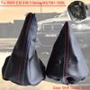 Gear Shift Knob Lever Shifter Collar Gear Shift Boot+Handbrake Gaiter Leather Cover Fit For BMW E46 3 Series E36
