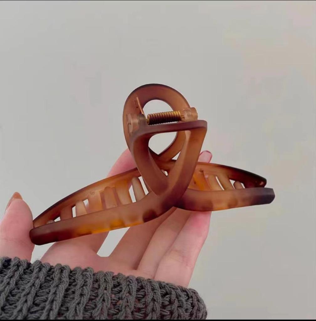 High-End Matte Frosted Large Hair Claw Clip, Women's Chic Shark Clip