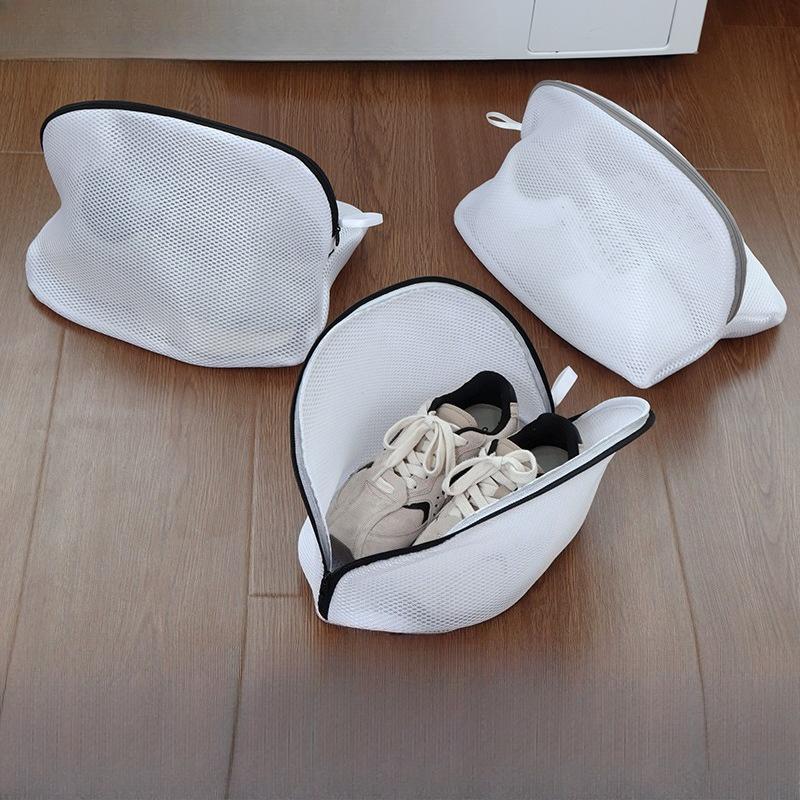 2 In 1 Zippered Mesh Wash Bag For Delicate Clothing Shoe Storage Organizer Portable Laundry Protector Machine Safe