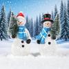 Double 4.8 Inch Resin Snowman Figurines With Christmas Tree Garland Christmas Decoration Indoor Snowman Decorative Ornaments
