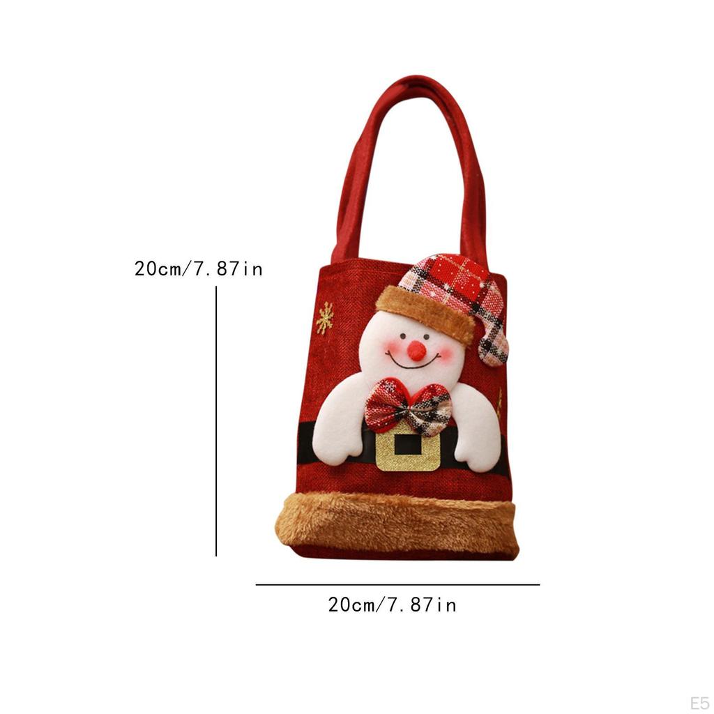 Christmas Doll Gift Bag, Treat Party Decoration, Tote Bag for Christmas, Birthday,