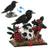 Ensemble de Briques de Construction Fleurs Crâne de Corbeau , Pot à Fleurs Crâne Collection Botanique Kit pour Adulte, Cadeau de Noël, GothiqueHorreur