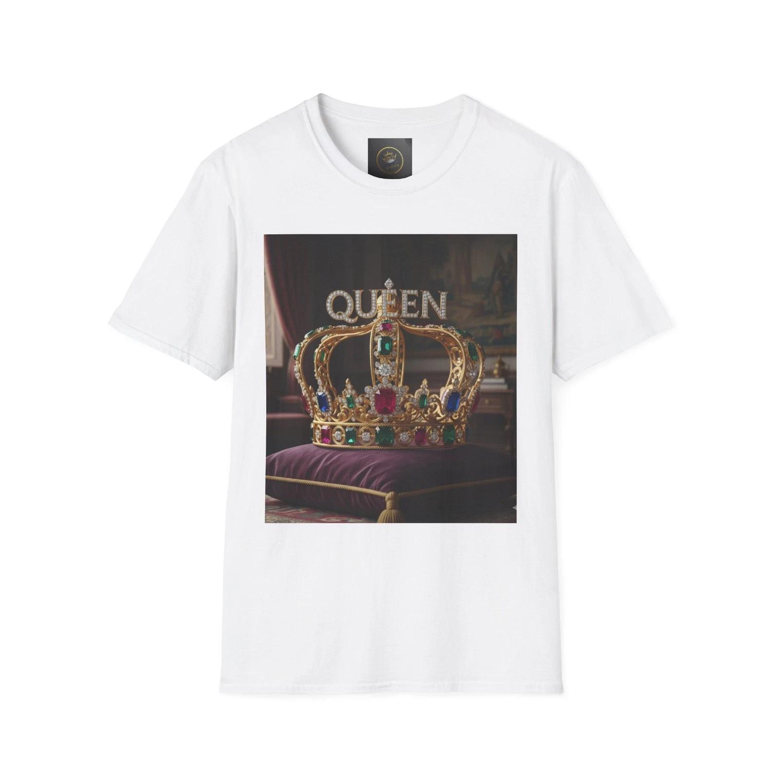 Queen Wear Unisex Softstyle T-Shirt, King Crown Tee, Royal Graphic Shirt, Regal 3XL
