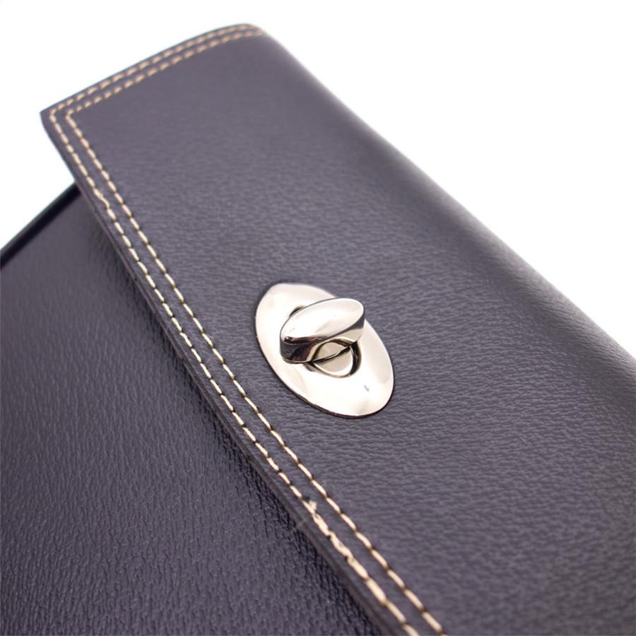 Black Synthetic Leather Triangle Motorcycle Bikes Side Saddle Bag Luggage Pocket