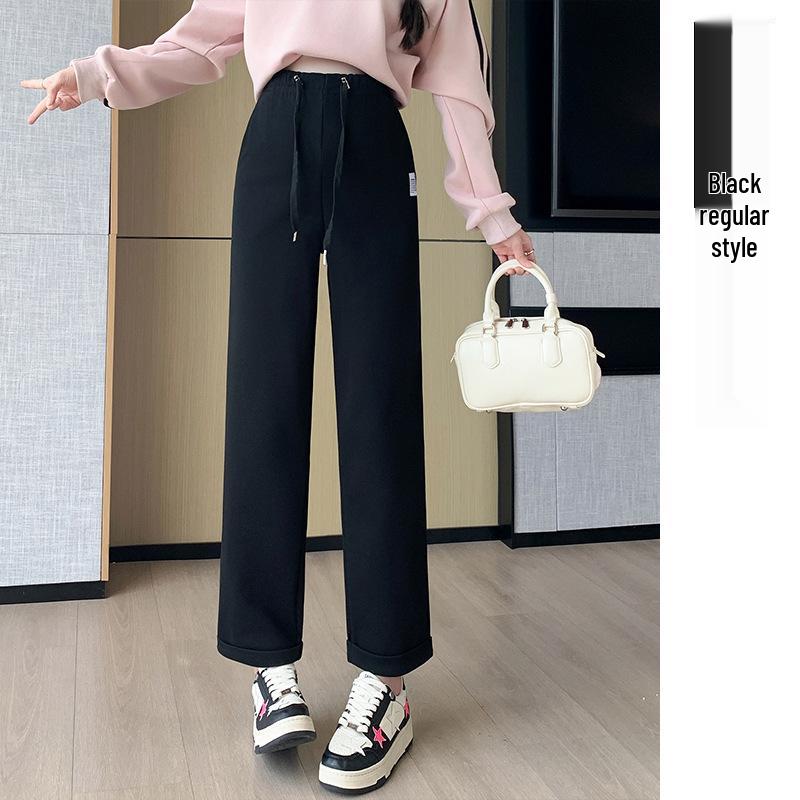 

2025 Winter Maternity Fleece-Lined Drawstring Sweatpants: Loose Fit, 3D Cut, Slimming, Thick & Warm 3XL