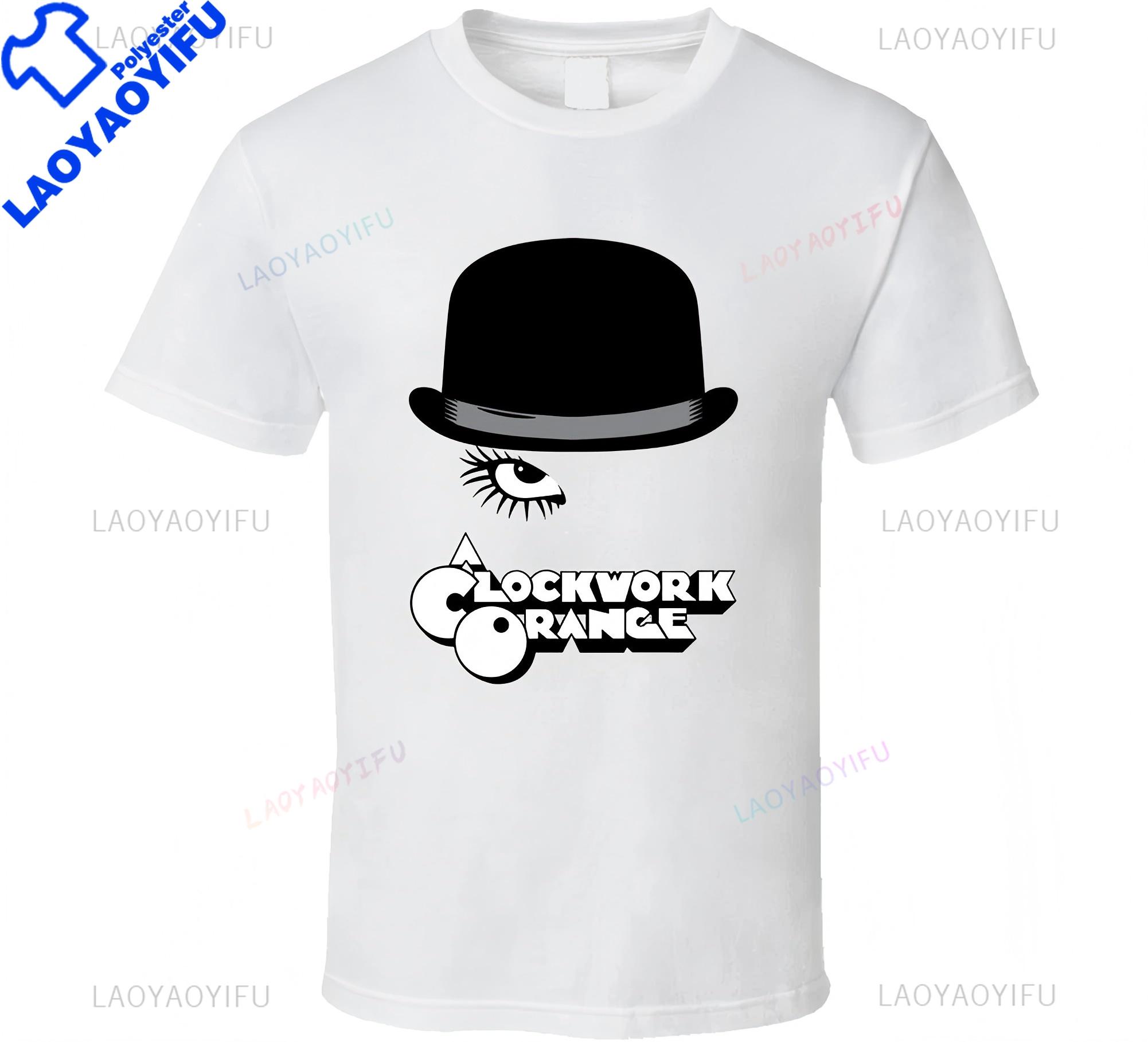 

A Clockwork Orange Ultraviolence Funny Unisexs Short Sleeve T Shirt Vintage Crewneck Movie Clothing Polyester Cheap Camisetas 4XL
