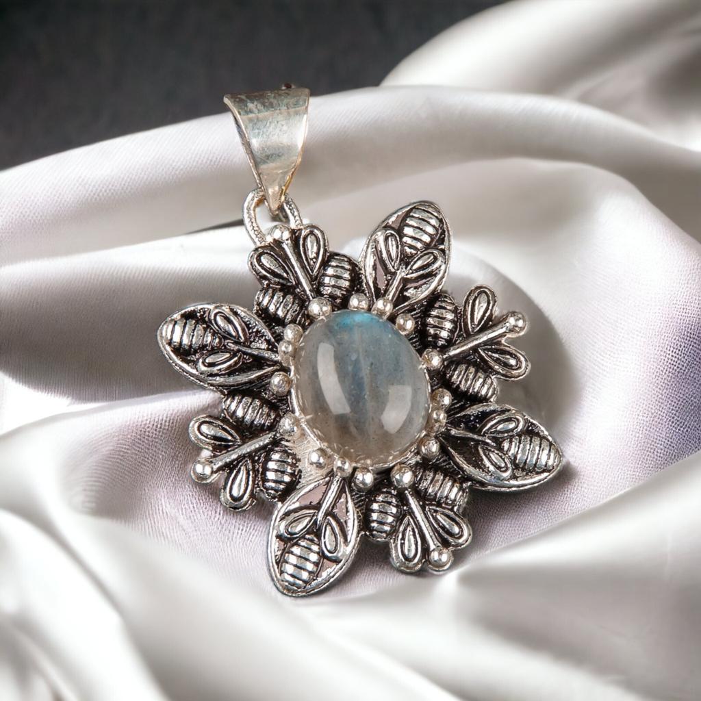 Asthenic Multi Gemstone Pendant, 925 Sterling Silver Jewelry, Handmade Pendant CP-10