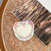 3D Heart-Shaped Phone Holder & Makeup Mirror: Magnetic, Retractable, Stable Adhesive for Desk Use