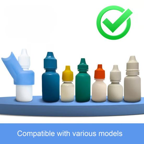 Vertical Eye Washer Stand Eyedrop Bottle Holder BPA-Free Dropper Bracket Eye Drop Guide Silicone Tool for 5 10 15ml Bottles