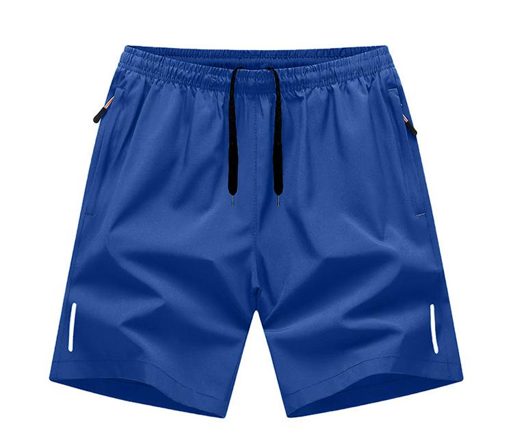 Pantaloni scurți sport reflectorizanți cu uscare rapidă pentru bărbați europeni - Stil de mătase glacială de vară