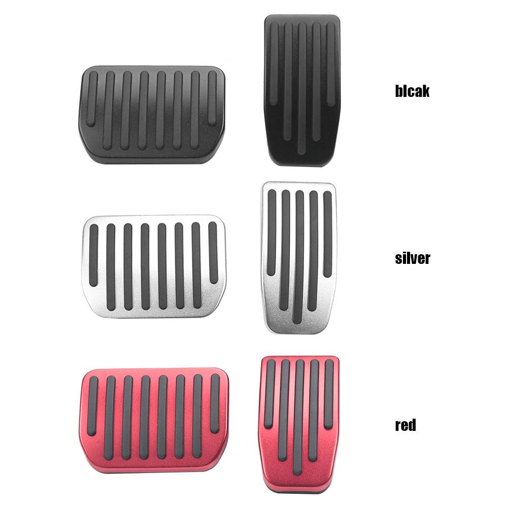 Car Foot Gas Pedal Set Non-Slip Accelerator Brake Aluminum Alloy Accelerator Gas Fuel Brake Pedal Cover for Tesla Model 3/Y 2021