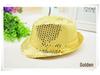 Children's Two-Color Striped Sequined Performance Jazz Hat