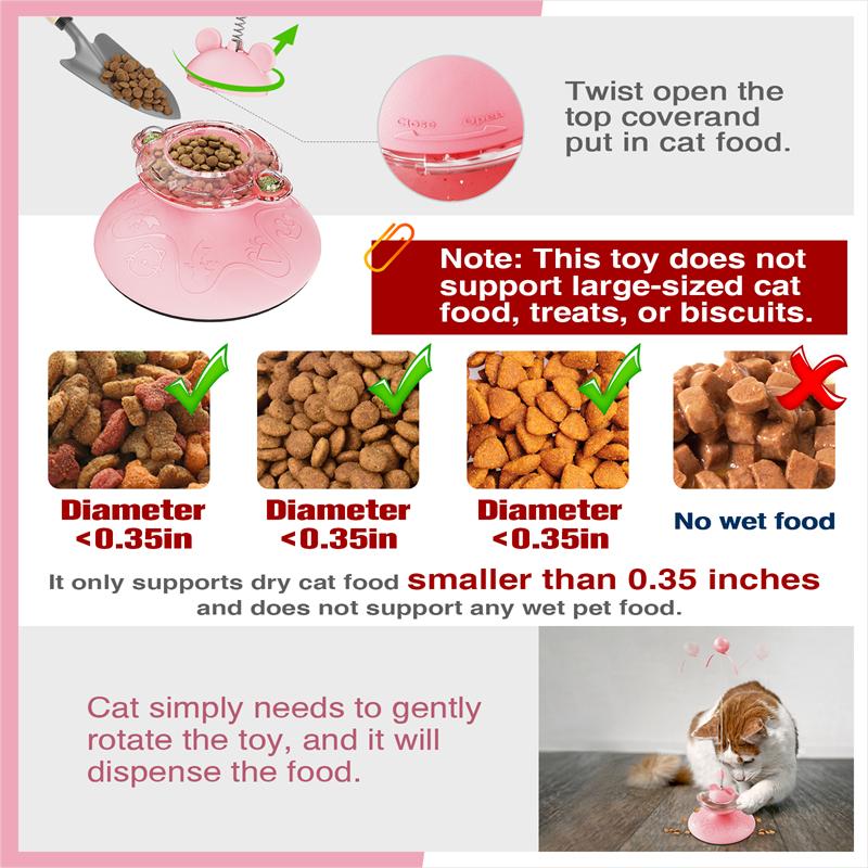 Cute Cat Fur Ball Cute Cat Teaser Wand Pet Products Spring Toy Cat Interactive Toys with Suction Cup Scratcher Toy Cat Supplies