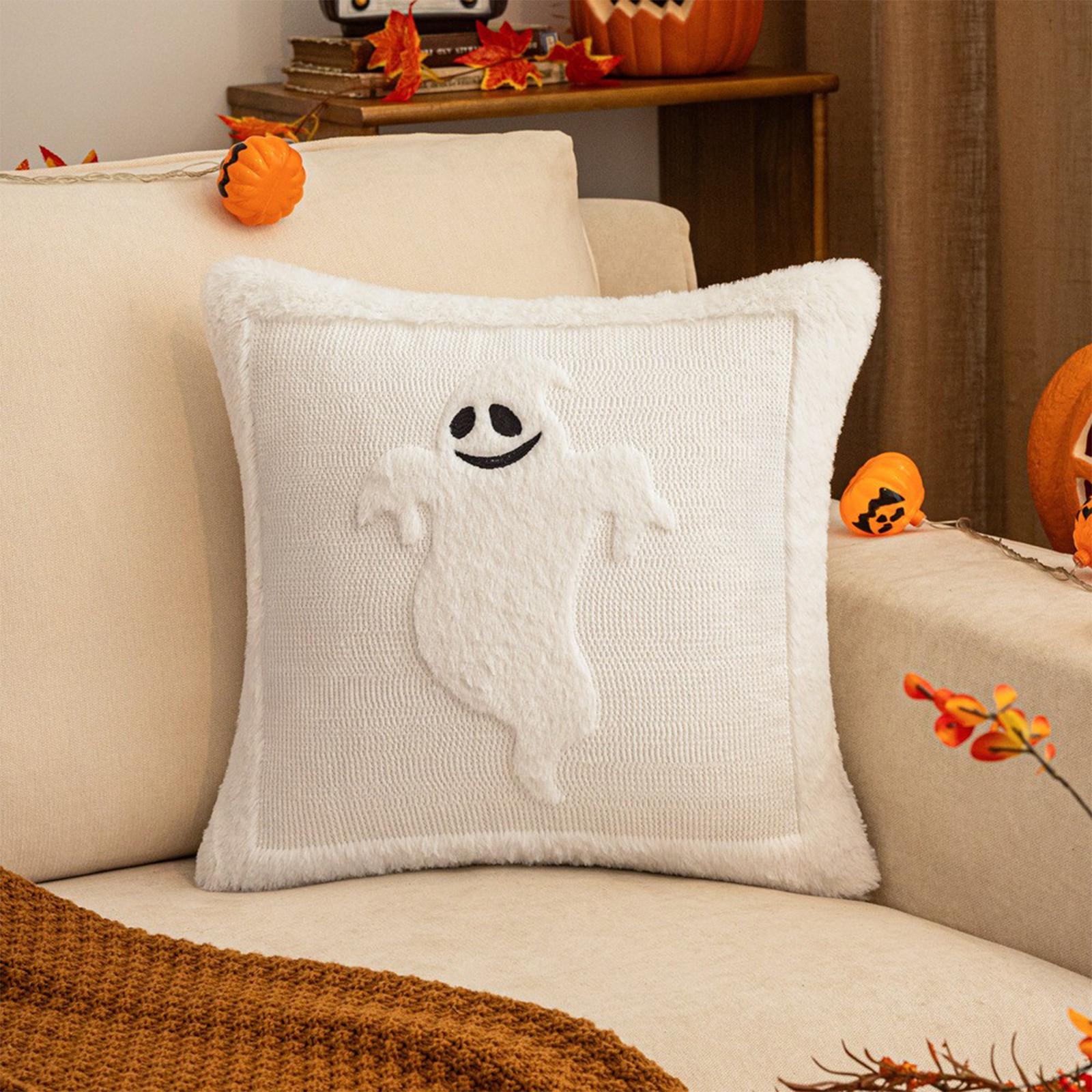 

Halloween Pillow, Plush Pillowcase, Pumpkin Cushion Cover, Living Room Sofa Decoration, Festival Pillowcase, Headrest. One Size