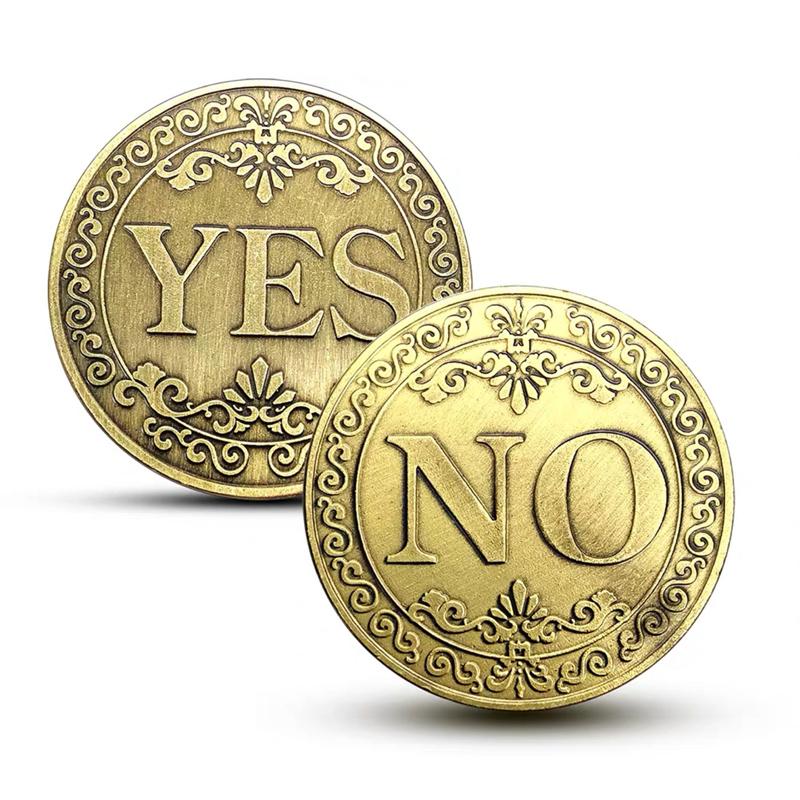 YES NO Challenge Lucky Coin Fidget Toys Anxiety ADHD Perfect for Flipping Decision Making Adults Teens Commemorative Gift