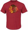 Chicago Blackhawks Pigment Rot Heather Big Time Play Kurzarm T-Shirt
