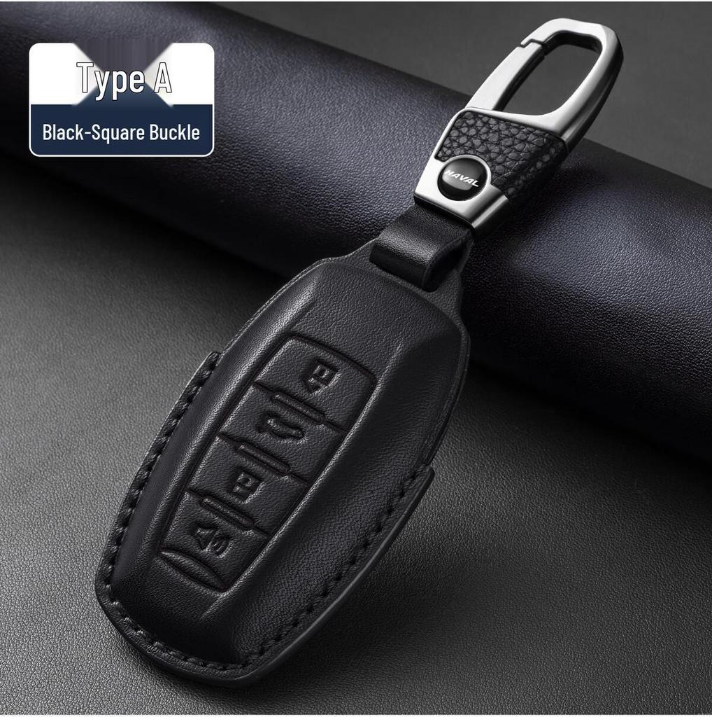 Genuine Leather Key Case for Haval: H6, H2, M6, F7, Third Gen Plus, Big Dog, H9, H7, H8, F5 Buckle