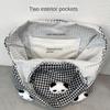 Vacation Canvas Shopping Bag Panda Doll Office Worker Handbag Casual Plaid Shoulder Bags  Outdoor