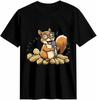 Singing Squirrel Peanut Microphone Graphic T-shirt