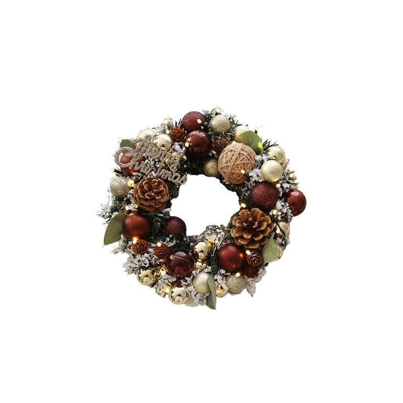 Coroană populară de Crăciun pentru ferestre și uși - Afișaj din ratan și decorațiune pentru locație