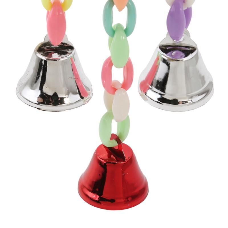 Colorful Parrot Toys Suspension Hanging Bridge Chain Pet Bird Parrot Chew Toys Bird Cage Toys for Parrots Birds Home Decoration