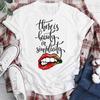 Women's round Collar Short Sleeve T-shirt INS Fashion Mathematical Formula Print Casual Summer Top Polyester Fabric
