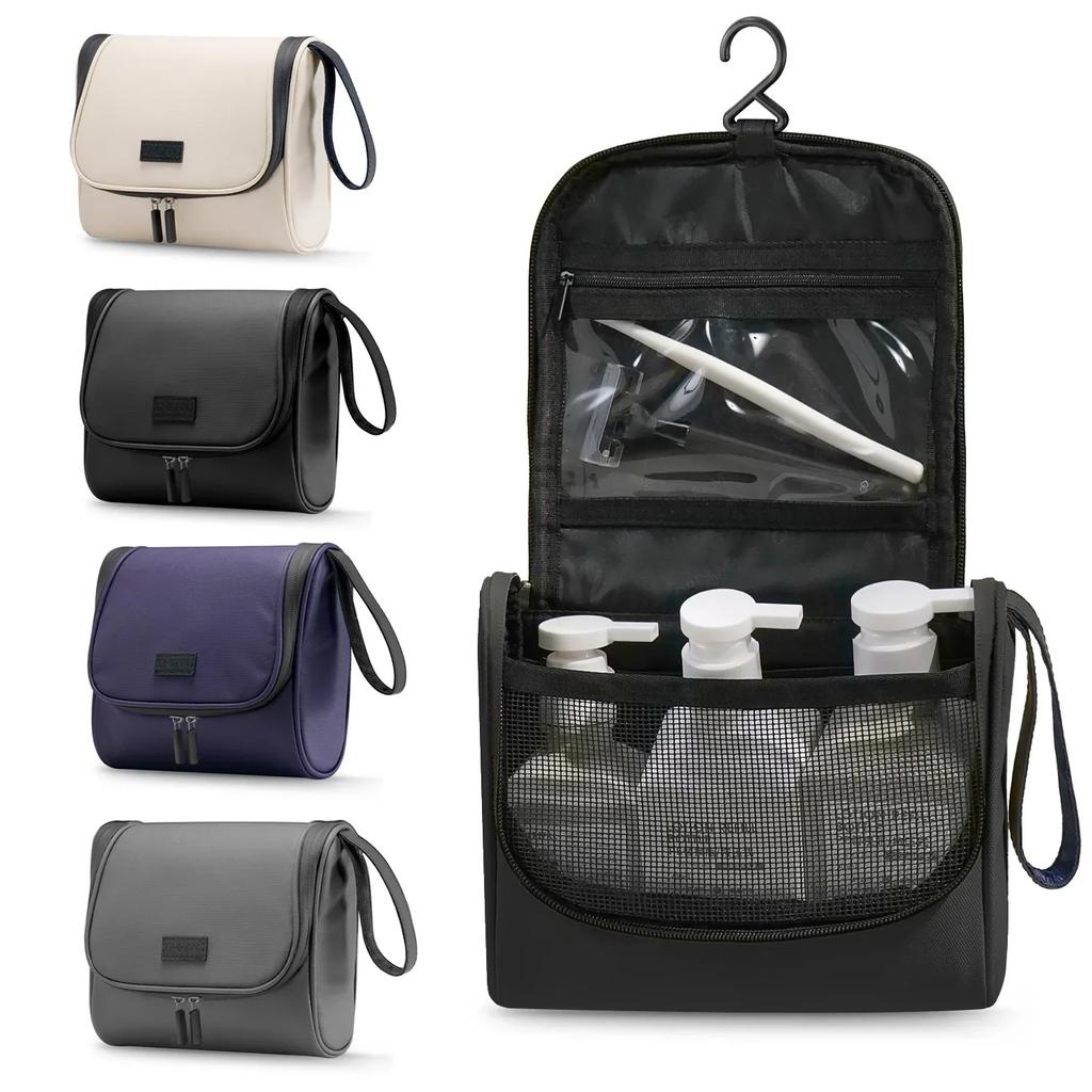 Foldable Toiletry Bag Waterproof Cosmetic Bag Women Men Travel Gym Luxury Makeup Organizer Bathroom Hanging Storage Case 2025
