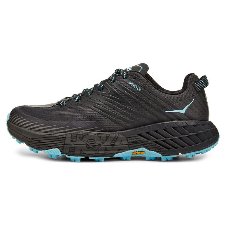 

HOKA One One Женские кроссовки для бега с круглым носком, из ткани, амортизирующие, нескользящие, прочные, водонепроницаемые, с низким верхом, черные 1106531-ADGG 38
