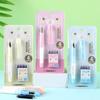 (1 Pen 4 Ink Sacs 1 Pen Cap) Fountain Pen Set 0.38mm Ink Writing Pen Erasable Fountain Pen  Student