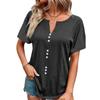 European & American Plus Size Women's Solid Color Multi-Twist Short Sleeve Tops - 2023 Spring/Summer Collection