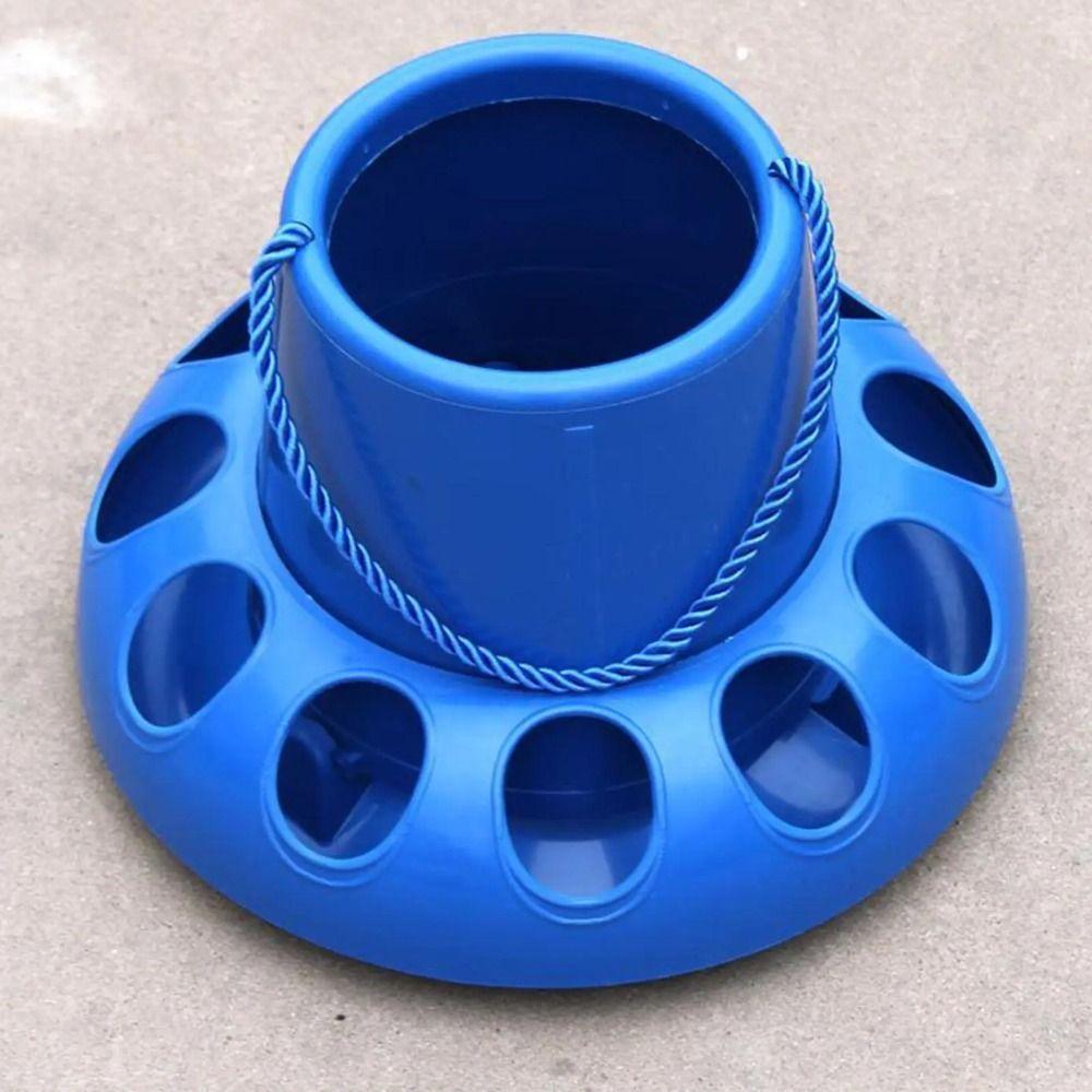 Food Dispenser Automatic Chicken Feeder 11 Holes Trough Shape Pigeon Feeder Plastic Bird Feeding Bucket Chicken