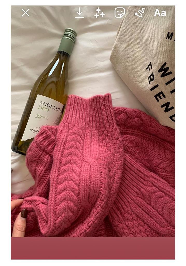Twisted Knit Cardigan: Thickened Milk Fur Sweater Coat for Women, Autumn Winter 2022