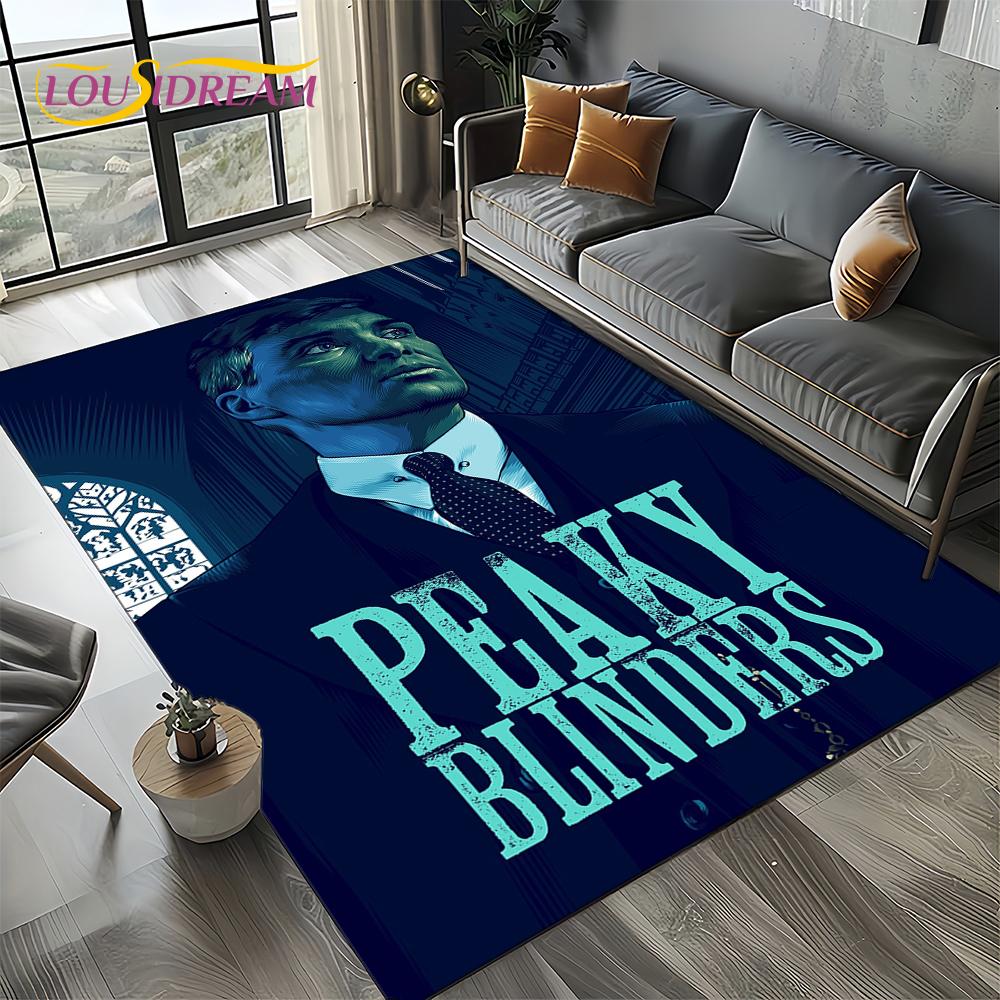 Nuovo Tappeto Tommy Shelby P-Peaky B-Blinders per Camera da Letto Soggiorno Casa Decorazione Divano, Decorazione Tappetino Gioco per Bambini Regalo