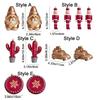 2/4 Pièces Pendentif Sapin de Noël en Plastique Soldat/Cactus/Voiture Rouge Doré Décoration Suspendue de Noël Décoratif