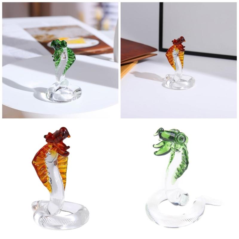 Exquisites Crystal King Snake Sculpture Snake Statue Enhancing Living Room or Office Aesthetic Appeal Home Decors