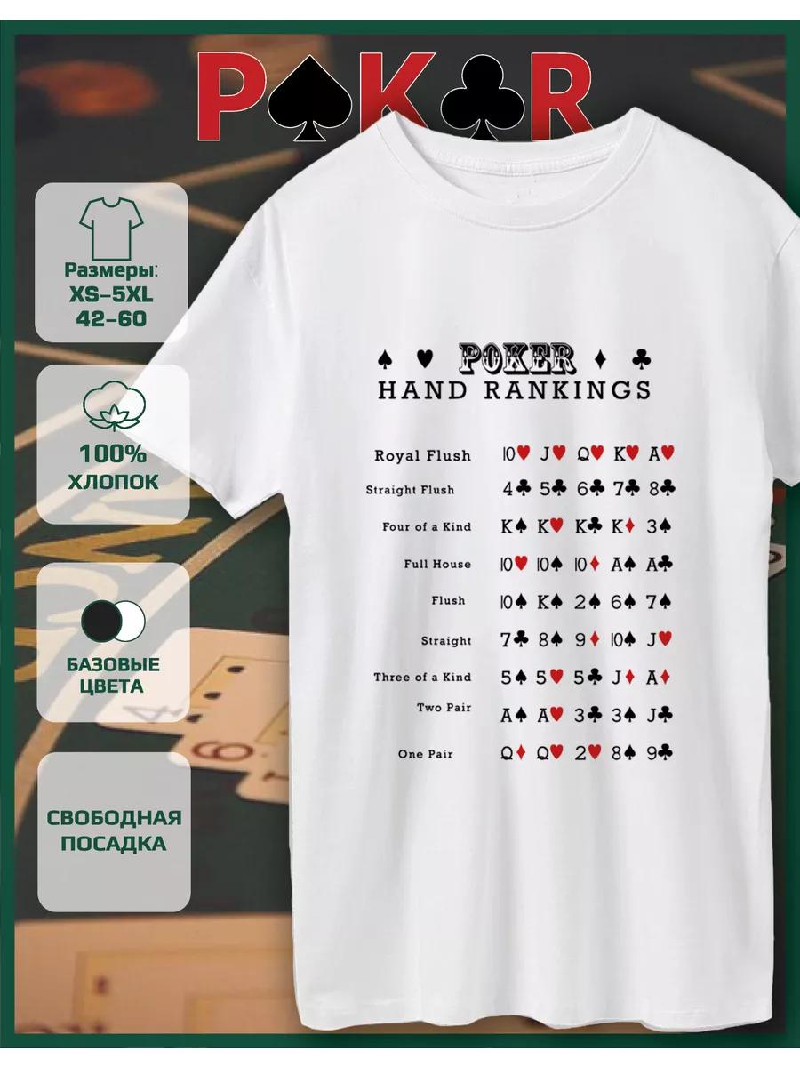 Poker Hand rankings Printed T-shirt S