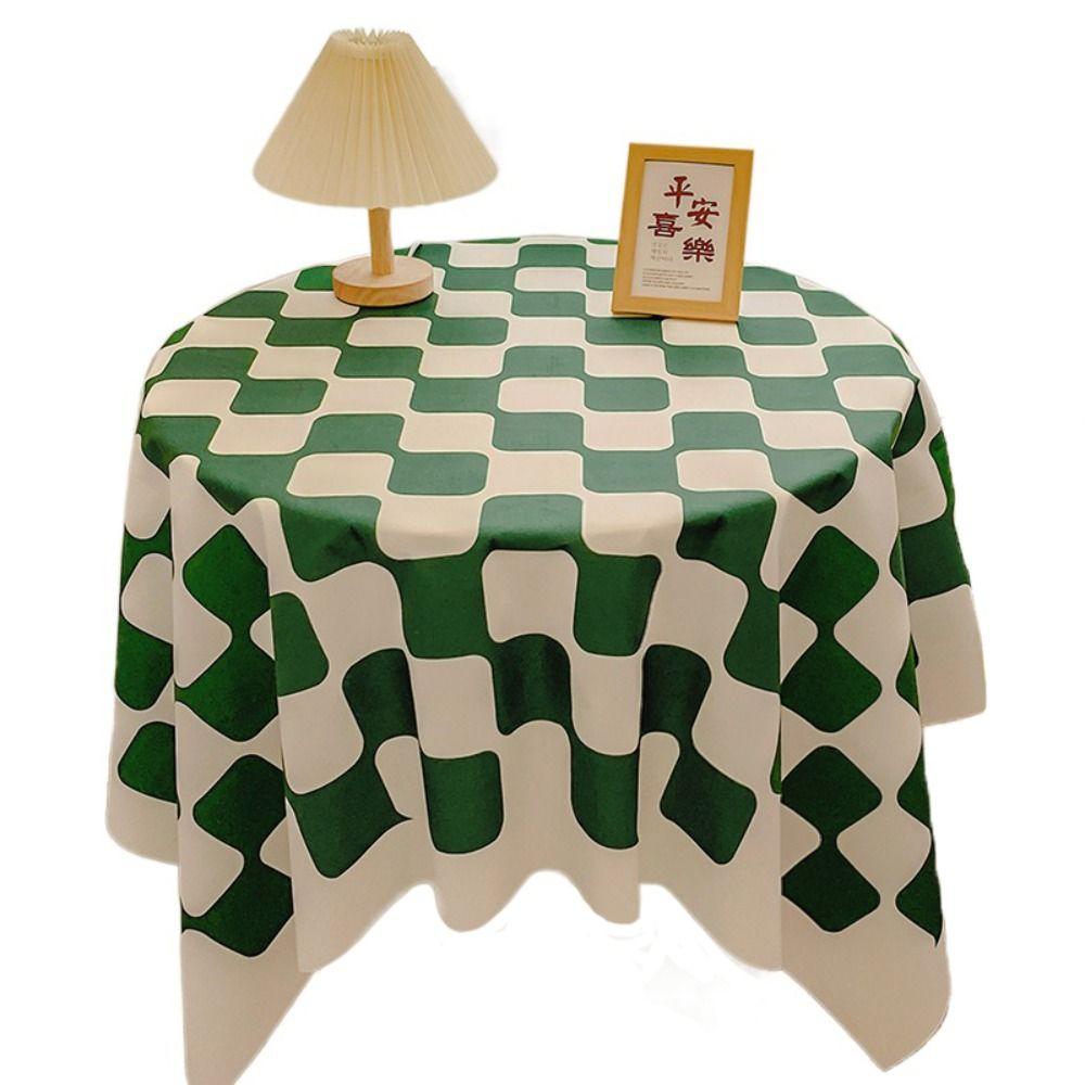 Cotton Checkerboard Tablecloth Korean Style Table Cover Set Prop Plaid Tablecloth  Coffee Table
