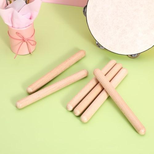 STOBOK 20-Piece Rhythm Sticks, Wooden Drumsticks, Percussion Instruments for Music Lessons and Group Activities